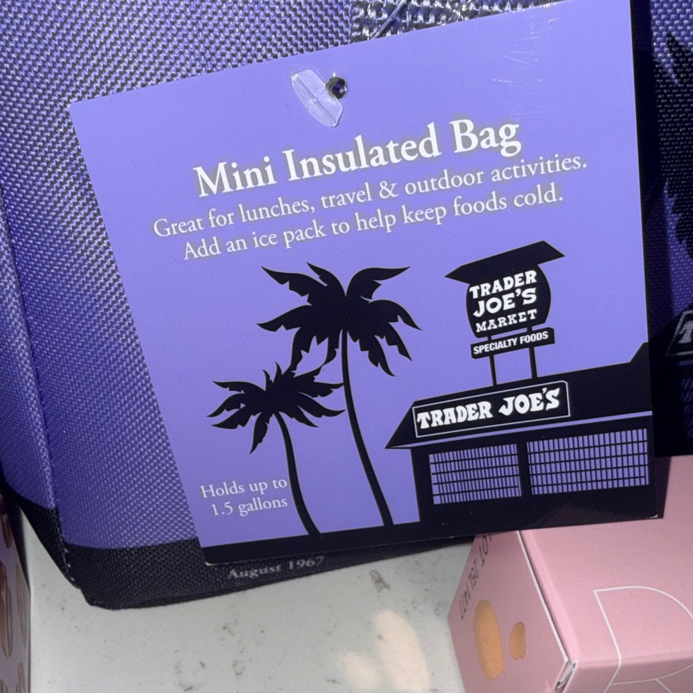 Trader Joe's Bundle - Purple Mini Insulated Lunch Bag with Hand Cream & Lip Mask - Picture 7 of 9
